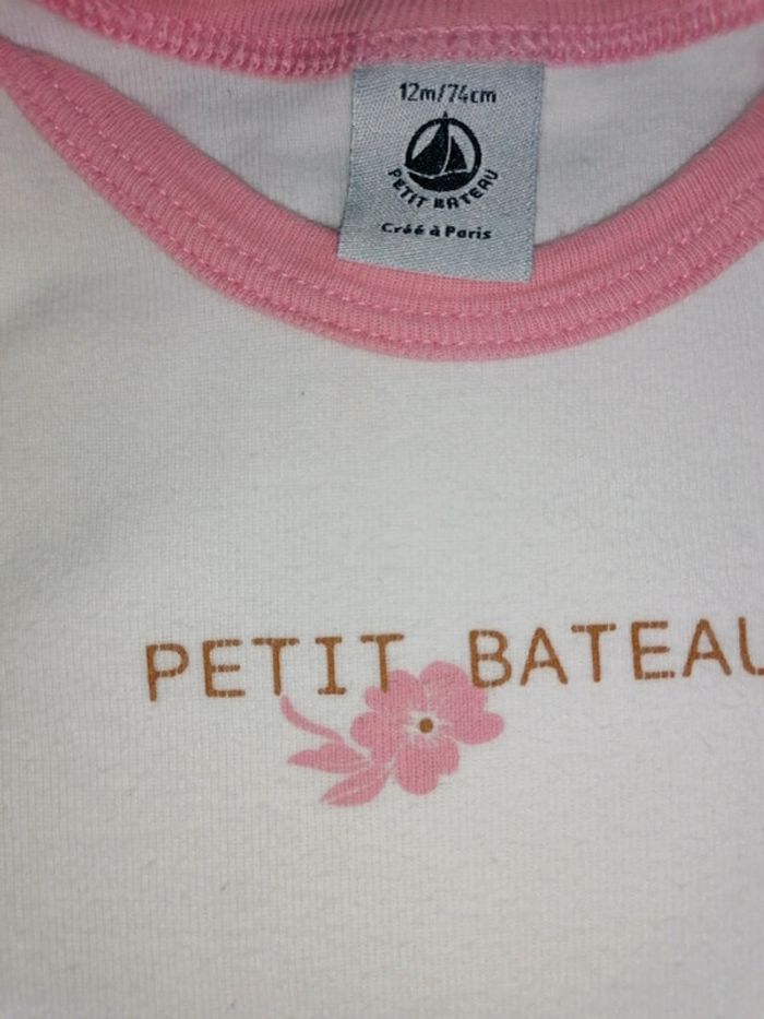 Lot de 3 bodies MC Petit Bateau 12 mois - photo numéro 3