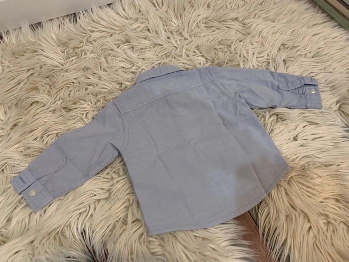 Chemise bleu clair uni 6 mois - photo numéro 3
