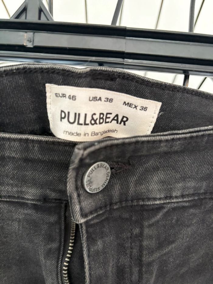 Jeans pull&bear Noir Délavé Taille 46 eur - Style Destroyed - photo numéro 3