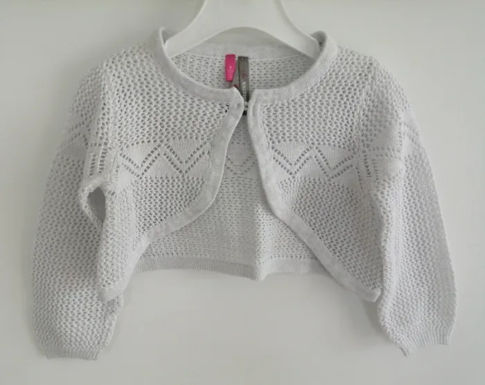 Boléro blanc fil argenté orchestra 9 mois