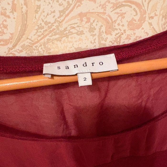 T-shirt Sandro • rouge • 38 🌿 - photo numéro 2