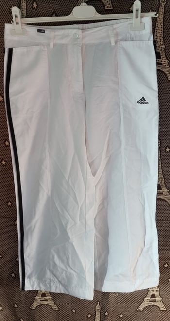 Pantacourt blanc Adidas taille 40 vintage