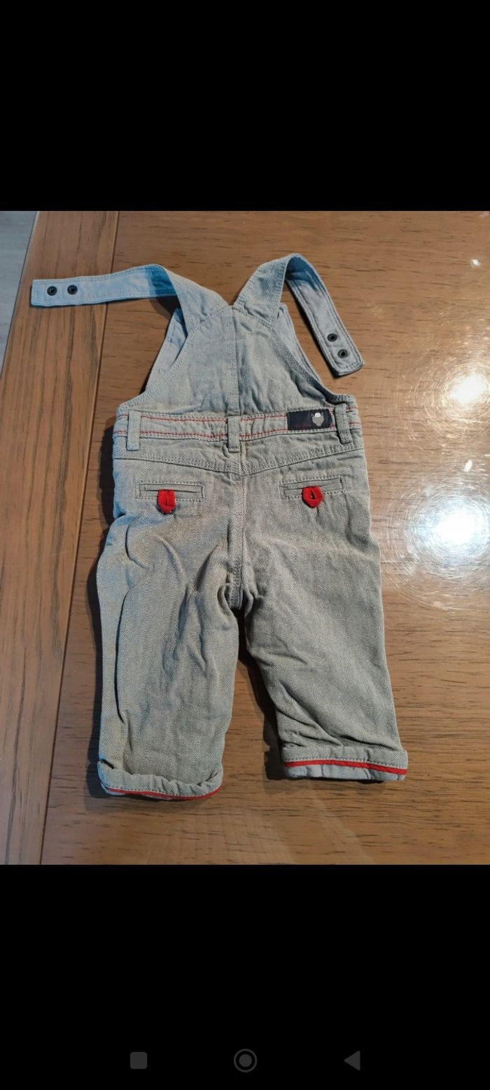 Salopette + haut Obaïbi taille 6 mois - photo numéro 3