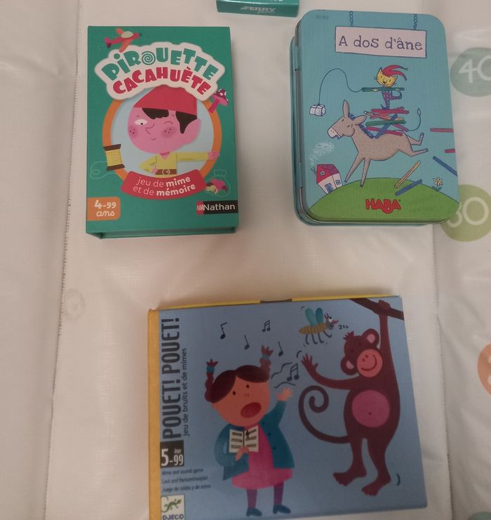 Lot jeux de société enfant lot jeux de cartes enfant Djeco Natahan Haba