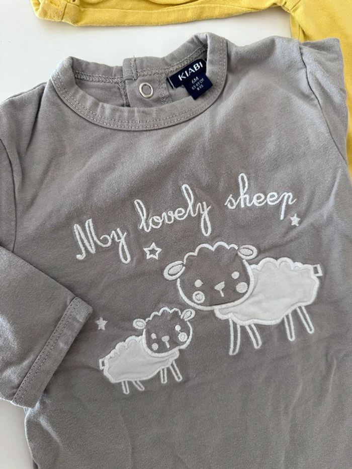 Lot pyj 6 mois gris jaune - photo numéro 2