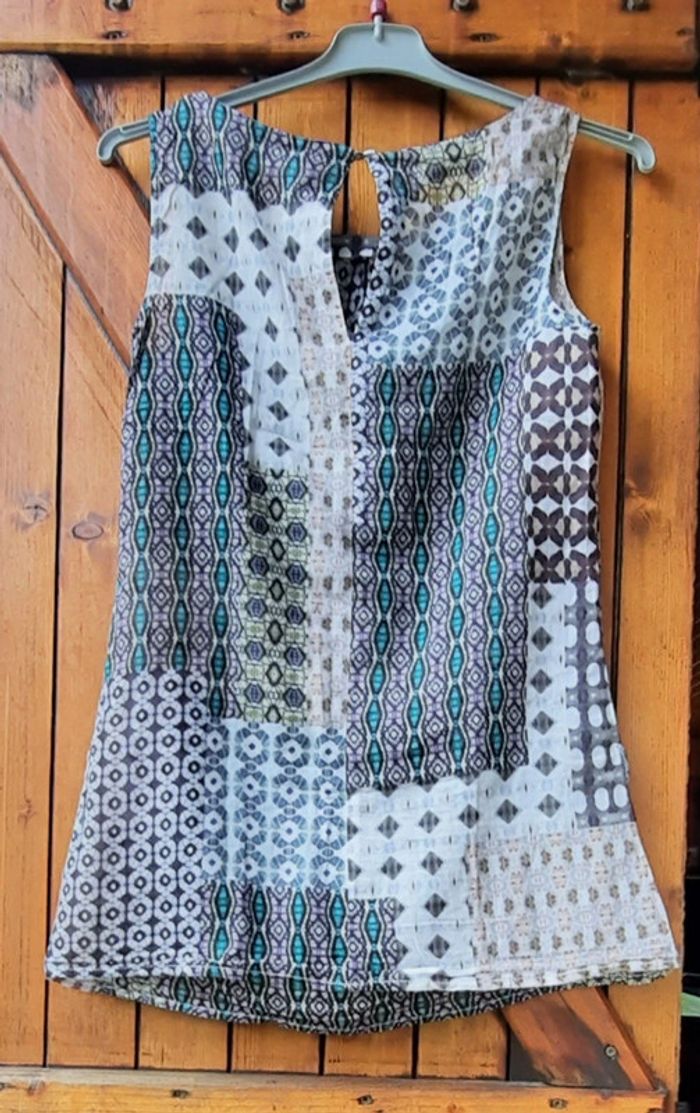 Top multicolore sans manche Camaïeu 36 - photo numéro 2