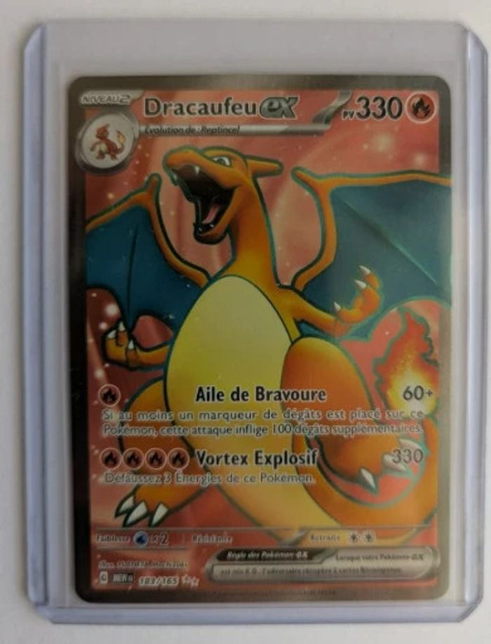 Carte Pokémon Dracaufeu EX FA 183/165 - EV3.5 Ecarlate et Violet FR 151 - FR Neuve - photo numéro 2