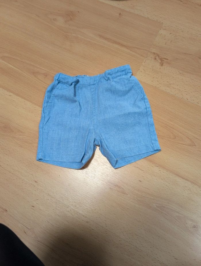 BB bermuda chino bleu bébé 18/24 mois Buissonnière Neuf - photo numéro 3