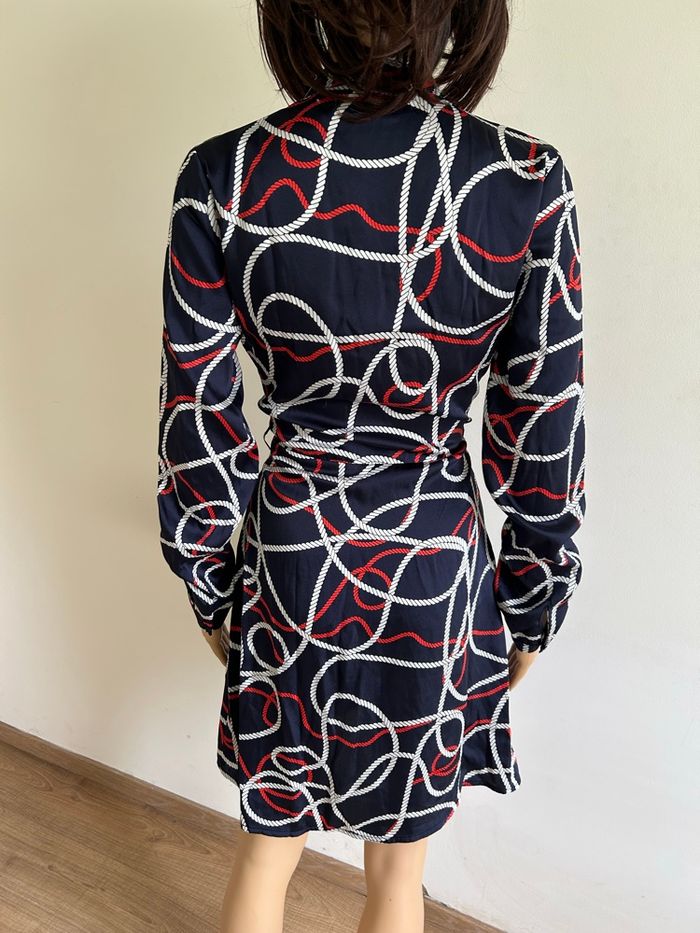 Robe bleue marine et imprimée Morgan taille 36 jamais portée - photo numéro 5