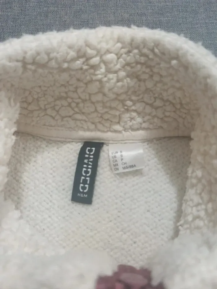 Veste Polaire crème H&M S - photo numéro 3