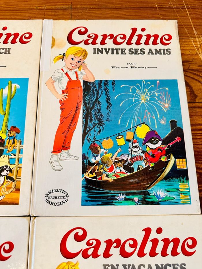 Lot de 4 albums blancs Caroline livres bd Pierre Probst Hachette vintage - photo numéro 4