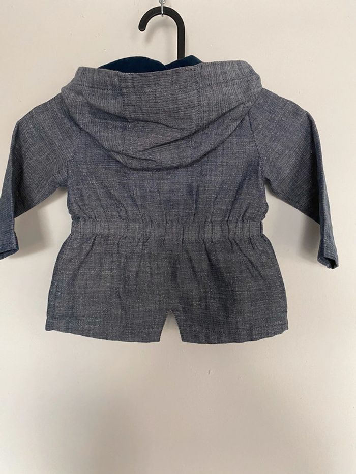 Trench gris bleu et fils argentés - photo numéro 4