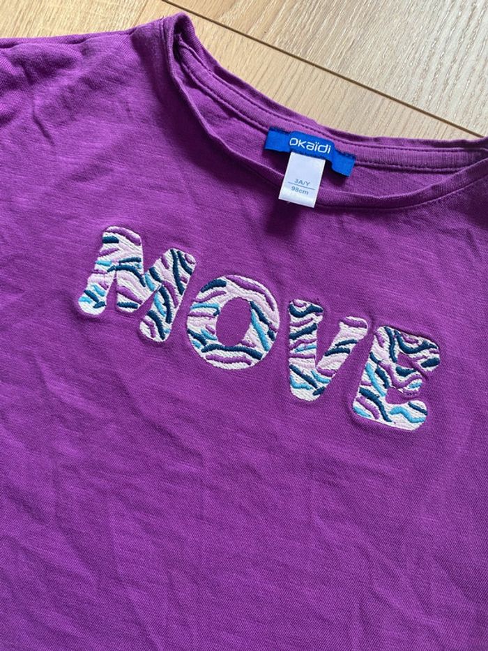 T-shirt manches courtes Okaïdi violet move - photo numéro 2