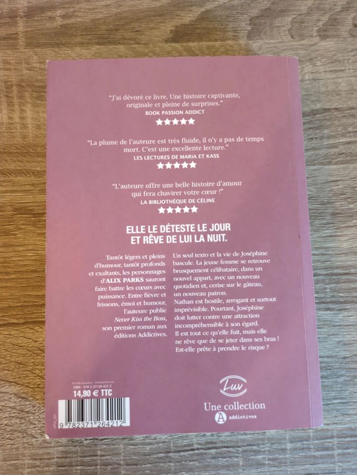 Livre Never kiss the boss de Alix Parks - photo numéro 2