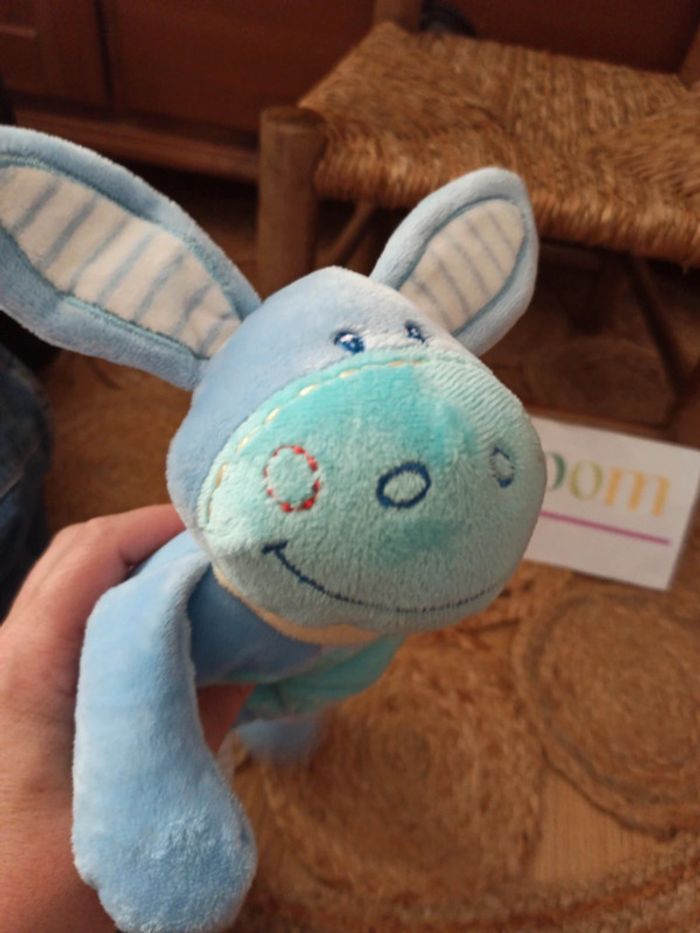 Doudou âne tex baby bleu tbe - photo numéro 4