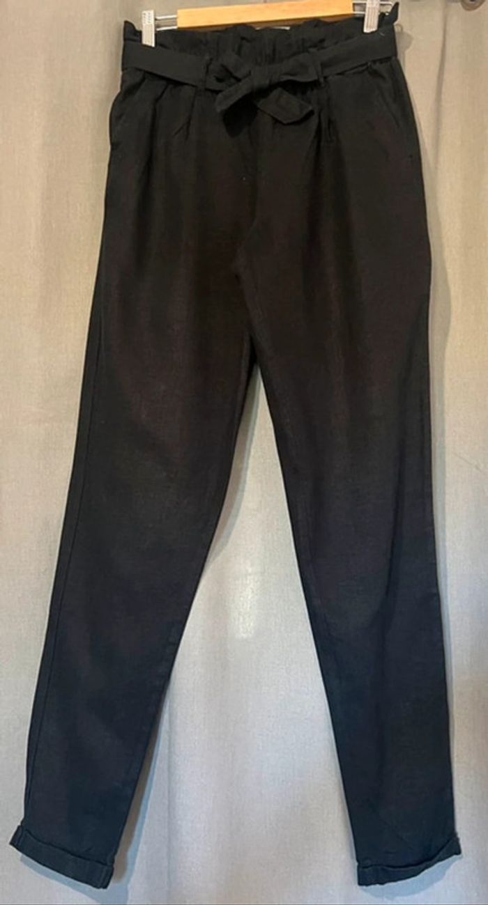 Pantalon taille haute léger été noir Gémo 16 ans excellent état