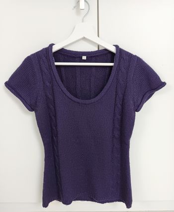 Pull violet manches courtes – taille 38/40