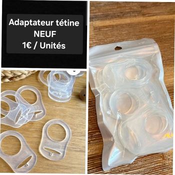 8€ le lot de 8 Adaptateur tétine sucette mam luc et léa dodie toute taille universel neuf