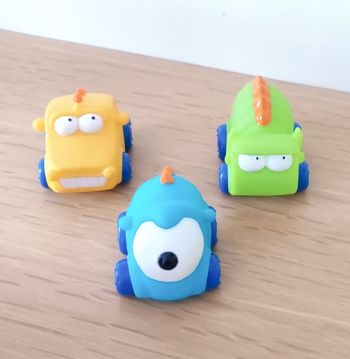 🦄 Lot de 3 petits véhicules monstres rigolotes 🦄