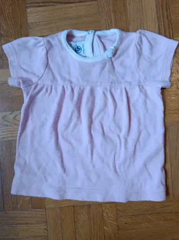 Tee shirt rose Petit Bateau 12mois 74cm