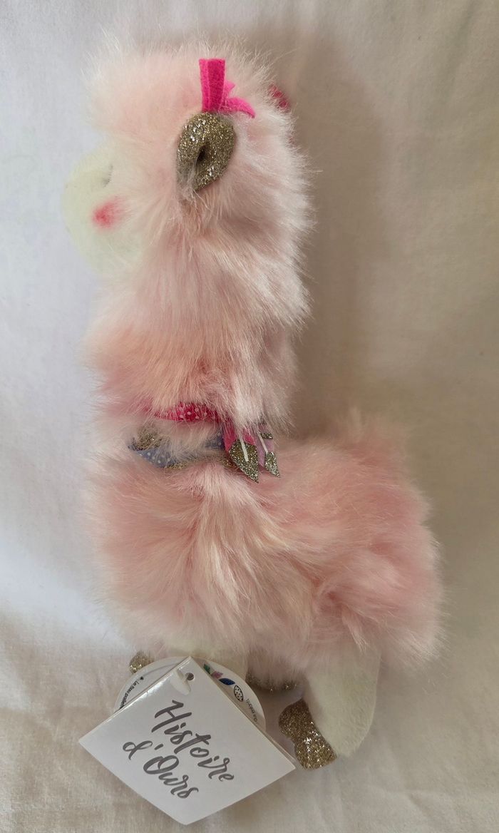 Peluche Lama rose pm 20 cm - Histoire d'ours - photo numéro 2