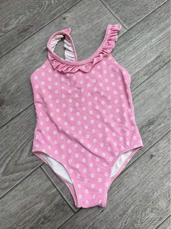 Maillot de bain à volants rose TEX 23 mois