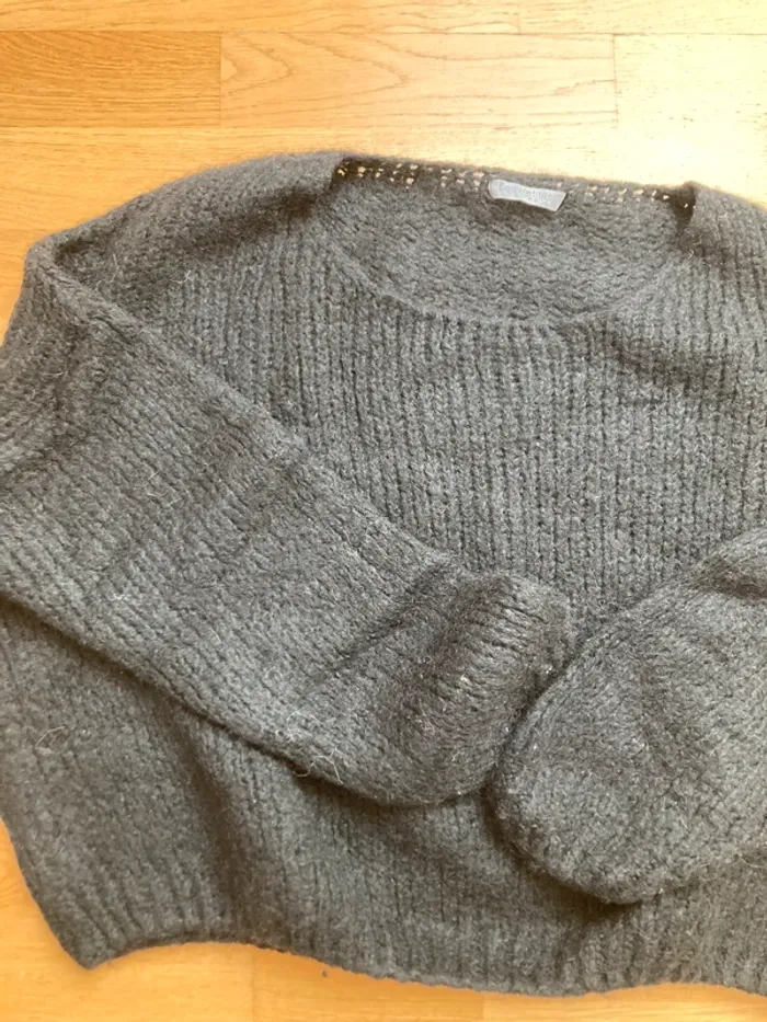 Pull maille noir - photo numéro 3