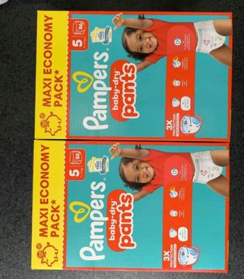Lot 2 cartons Pampers pants taille 5