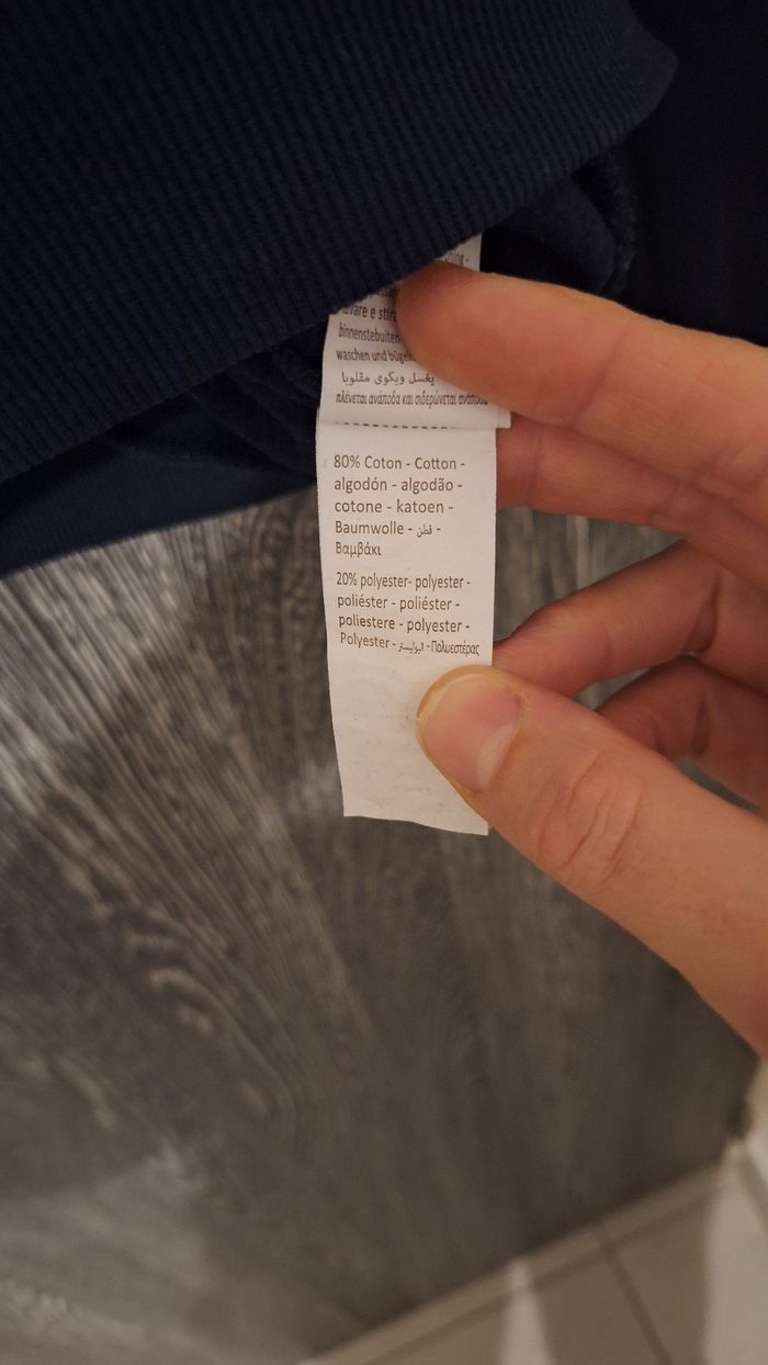 Sweat à col rond en molleton bleu marine - photo numéro 6