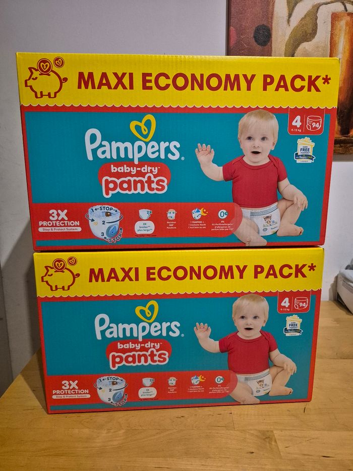 2 maxi pack pampers baby dry pants taille 4 total 188 couches