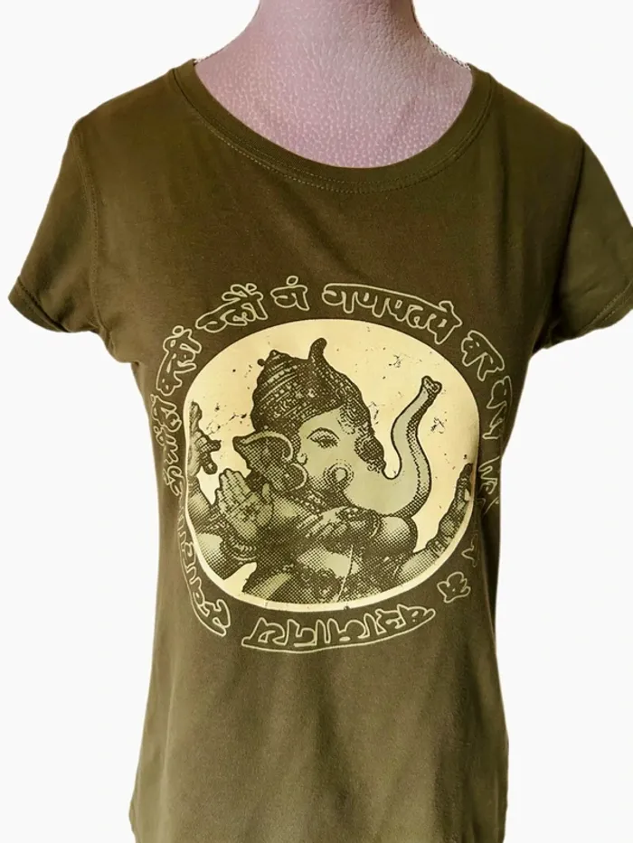 🇮🇳T-shirt S bohème spirituel mantra hindou Ganesh années 2000 festival hippie vibes🇮🇳 - photo numéro 3