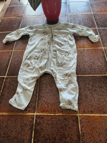 Pyjama grenouillère une pièce éléphant sans pied