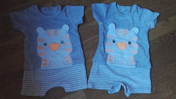 Lot 2 grenouillères velours