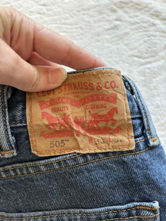 Jean Levi’s 505 Straight fit droit Bleu Homme/Unisexe W38 L32 (XL/48) taille haute - photo numéro 2