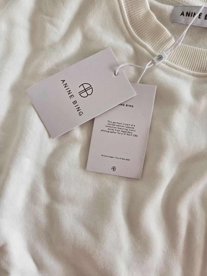 Sweat shirt blanc cassé  Anine  Bing taille M - photo numéro 4