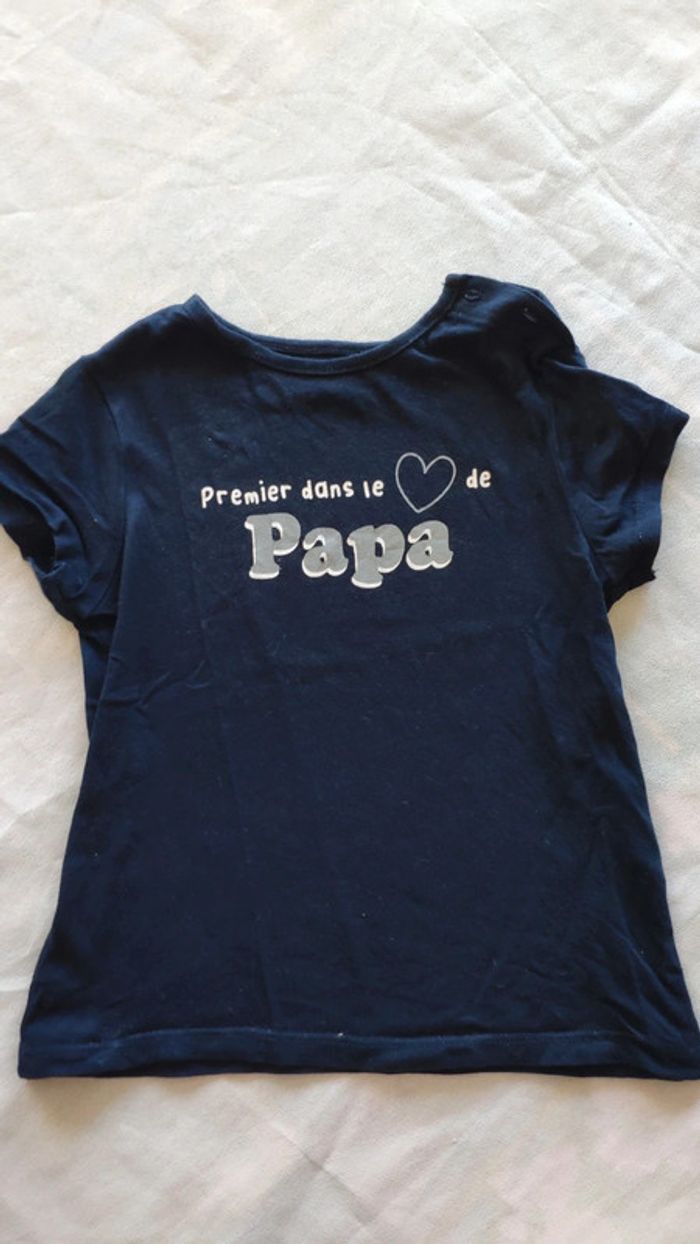 T-shirt manches courtes 24 mois bleu