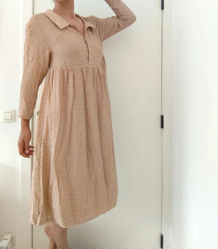 Belle robe longue American Vintage marron neuve - photo numéro 3