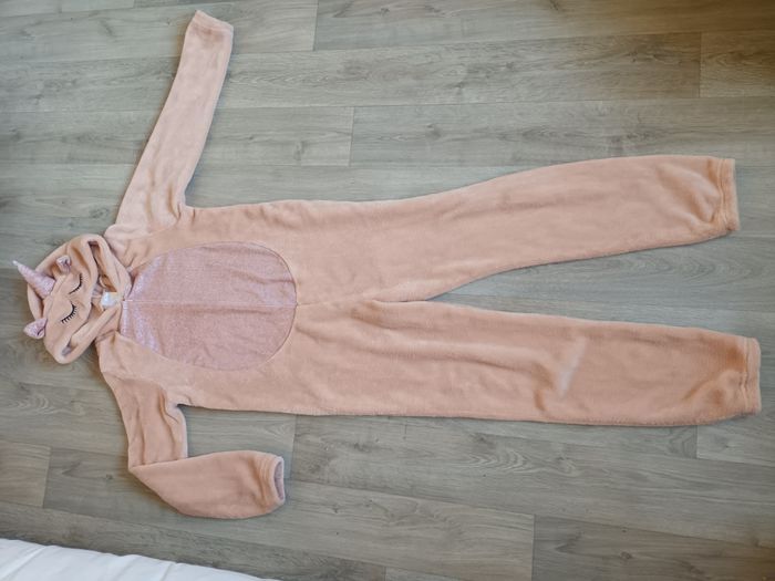pyjama 10 ans 11 ans 12 ans licorne fille polaire doux presque neuf hiver chaud