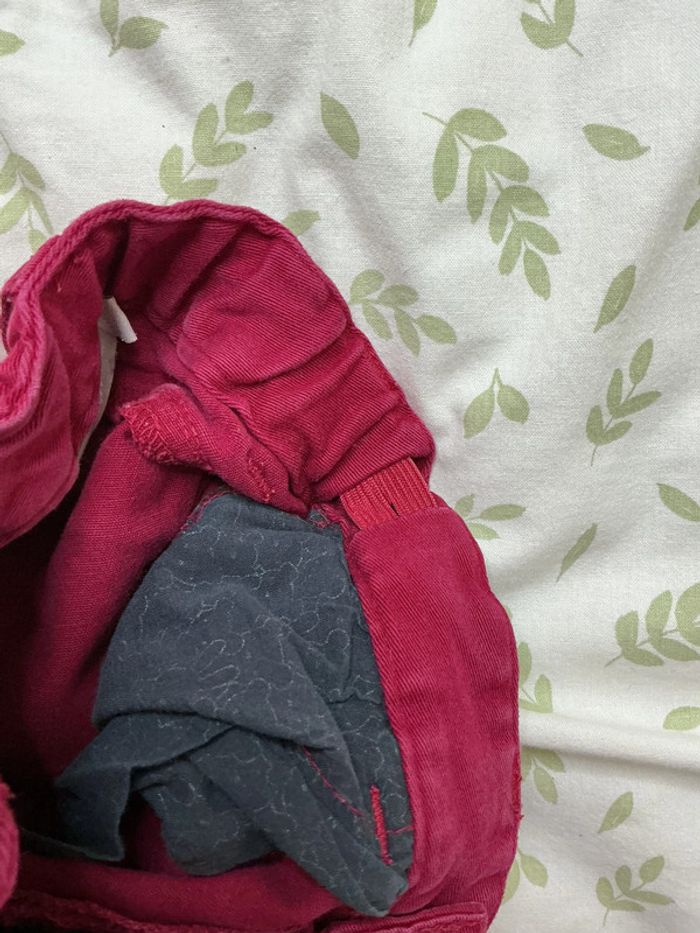 pantalon natalys couleurs prune 24 mois taille réglable - photo numéro 5