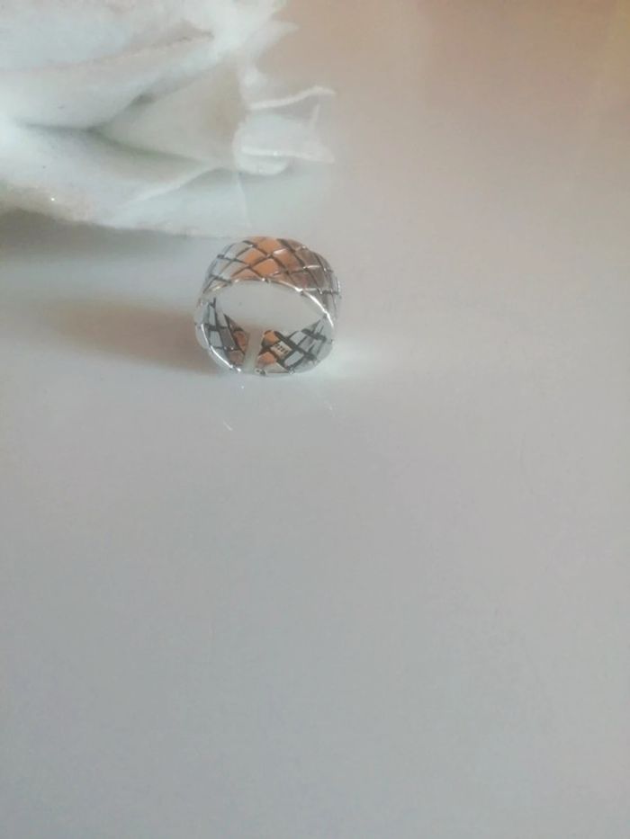 🌸Bague anneau large strié argent Neuf 🌸 - photo numéro 2