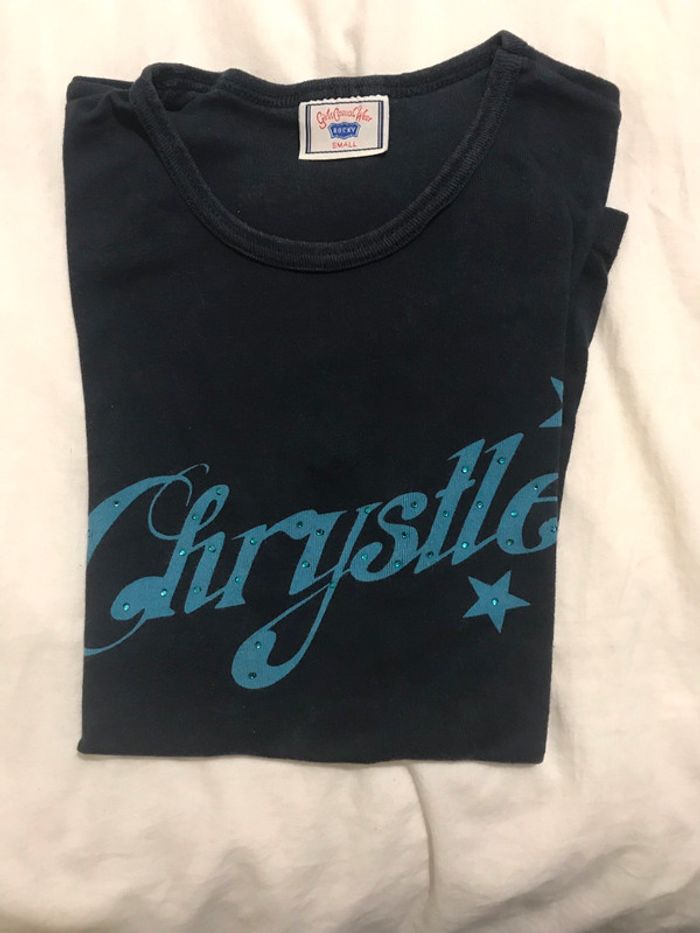 Teeshirt marine avec strass bleus taille S - photo numéro 6