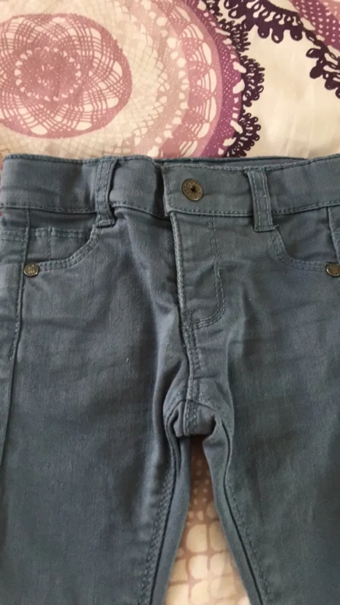 Pantalon gris/bleu 3 mois - photo numéro 2