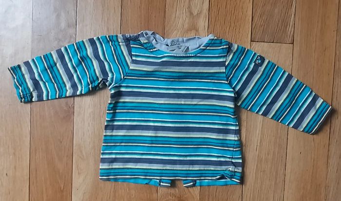 Ensemble salopette et t shirt manches longues 12 mois - photo numéro 4