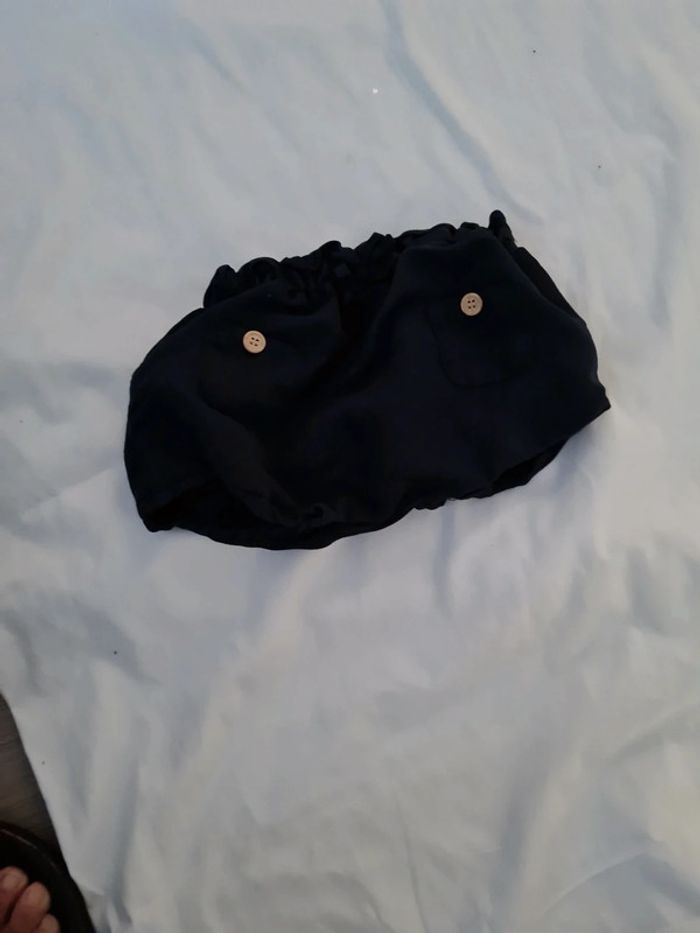 Shorty bleu marine chic 12 mois