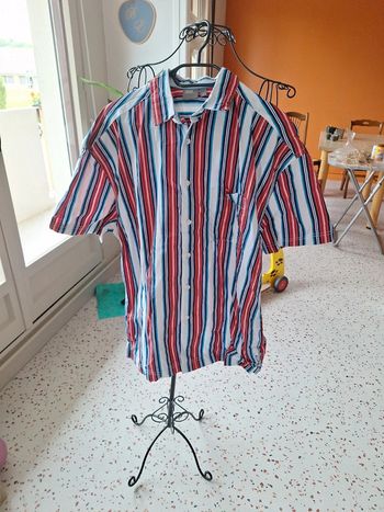 Chemise à rayures manches courtes Asos taille S 👻