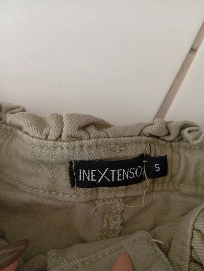 Short en jean kaki In Extenso taille 5 ans - photo numéro 3