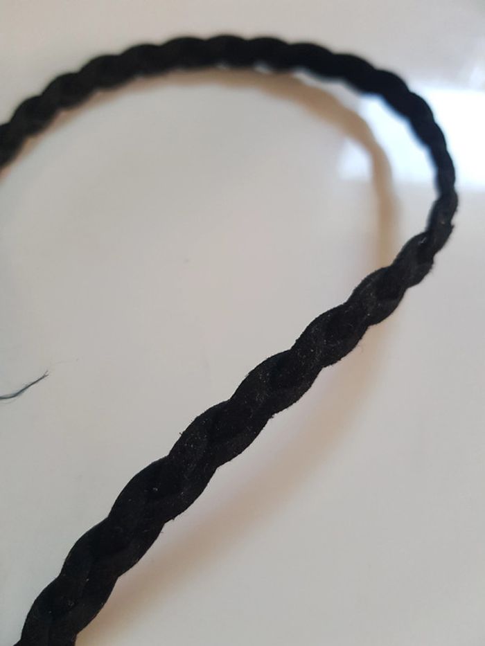 bandeau cheveux fin tressé noir - photo numéro 3