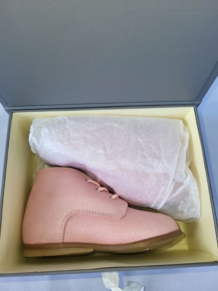 Bottines fille en cuir rose Point 20 Made in France 🇨🇵 - photo numéro 3