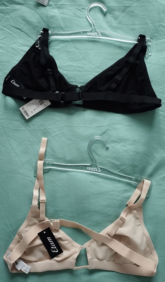 Lot de 5 brassières/soutiens-gorge neufs de la marque ETAM, jamais portés(taille L) - photo numéro 4