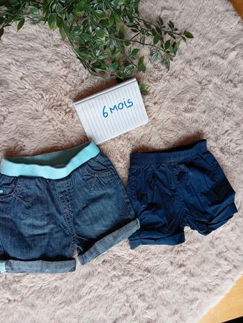 Lot de 2 shorts 6 mois